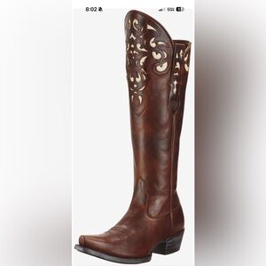 Ariat Brown and Cream Heeled Boots